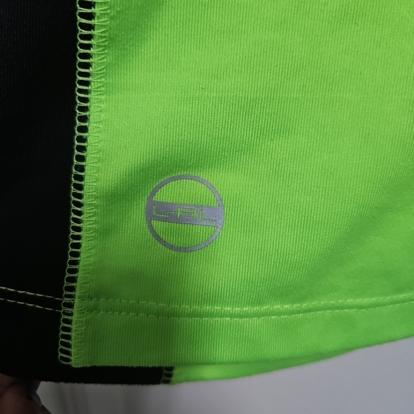 Lauren Ralph Lauren Neon Green and Black Quarter-Zip Pullover. - Picture 5 of 6